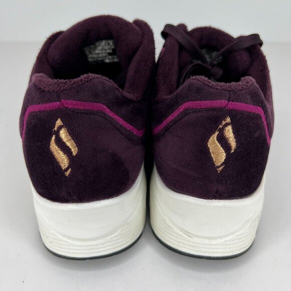 Skechers Womens SN73669 Purple Uno Plum Fuzz Lace Up Size 8.5 Sneakers - Picture 5 of 9
